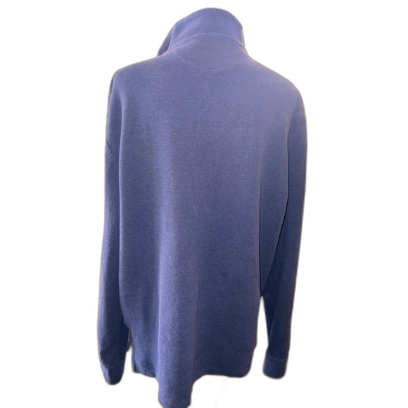 Polo Ralph Lauren Estate Rib 100% Cotton Quarter Zip Pullover Blue Mock Neck L - Picture 4 of 10